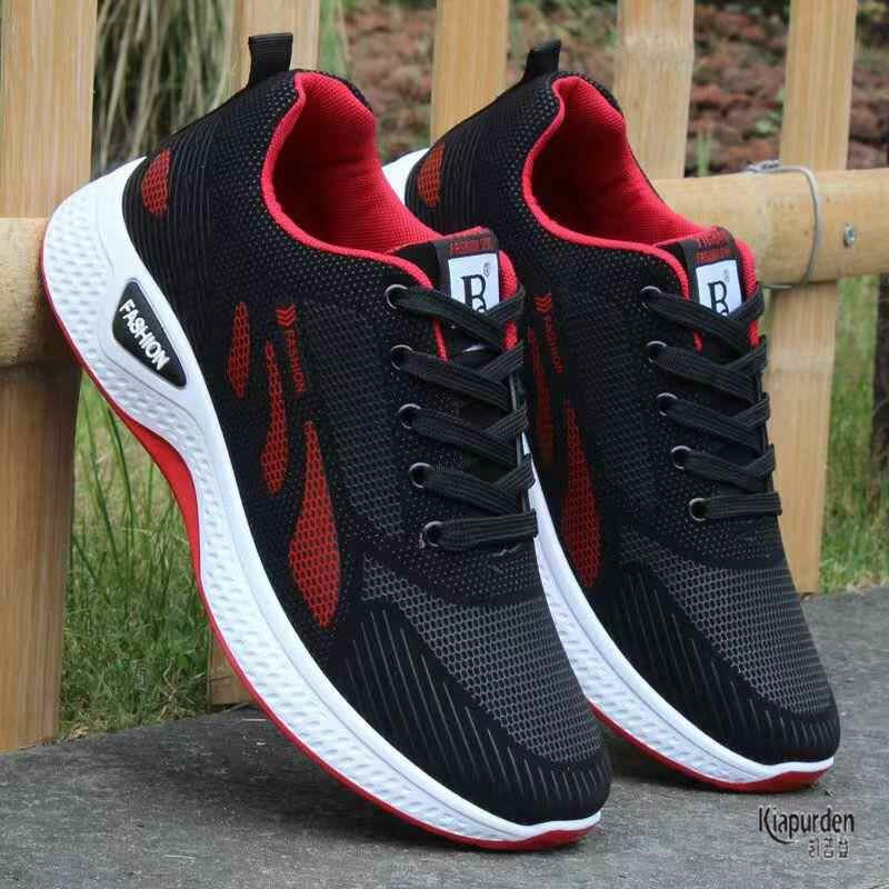 Casual Men's Sneakers KIAPURDEN/Kepden Running Shoes Leather Patchwork Low Top Work Shoes Non-Slip Wear-Resistant Spring Fall Outdoor Shoes