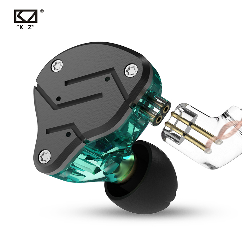KZ product ZSN, bass, sports, games, DJ, earphone with Mic, Hybrid technology, 0.75mm pin 3.5mm plug for xiaomi huawei apple, etc